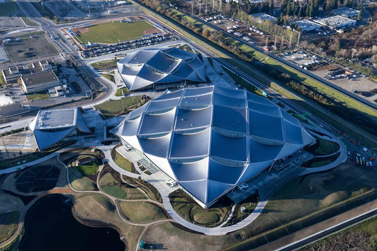 Google officially opened the Bay View campus in California to its employees, which took the company years to build, and is powered by renewable energy.