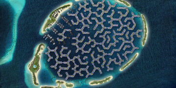 Dutch architecture firm Waterstudio is building a floating city consisting of modular floating platforms ten minutes from Male, the capital of the Maldives in the Indian Ocean.