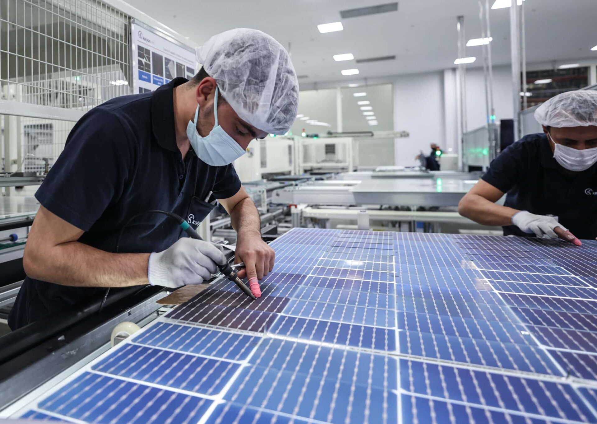 Production of solar panels