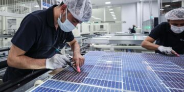 Production of solar panels