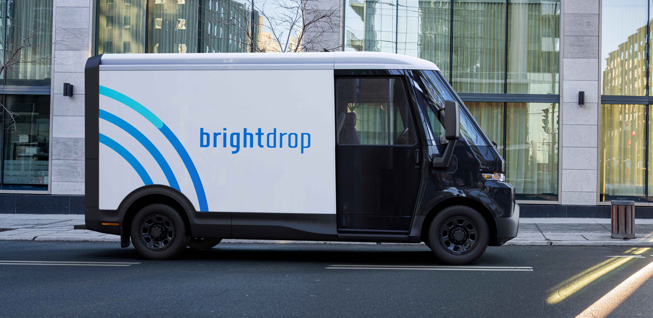 The first electric delivery trucks came off the assembly lines at BrightDrop's new facility in Canada