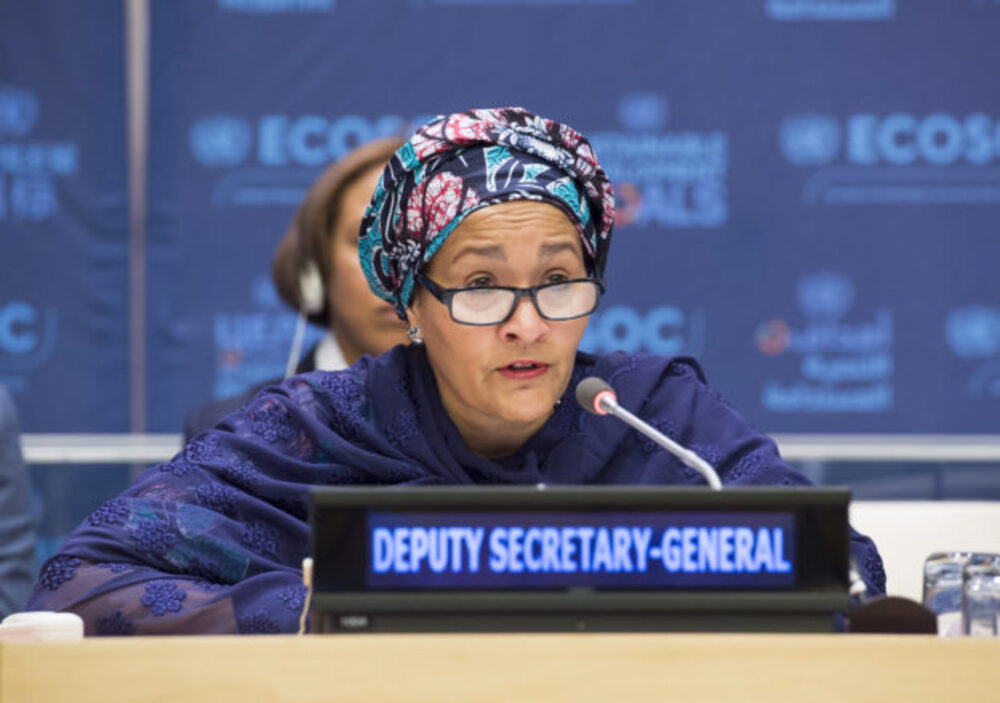 Amina Mohammed, the deputy secretary-general of the UN